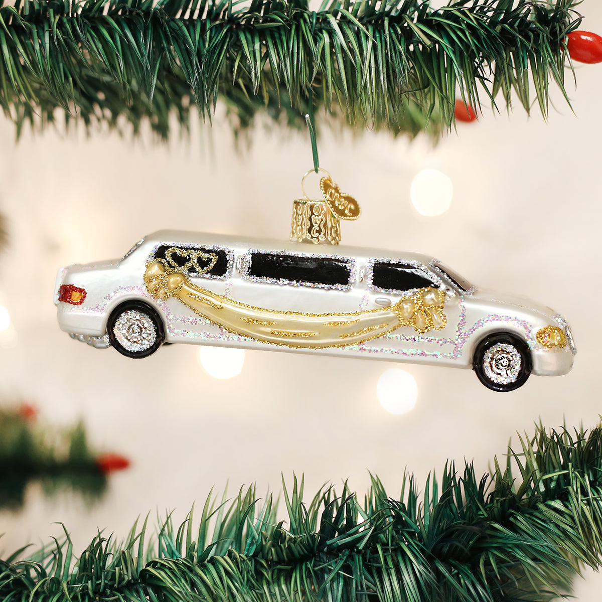 just married christmas tree ornament