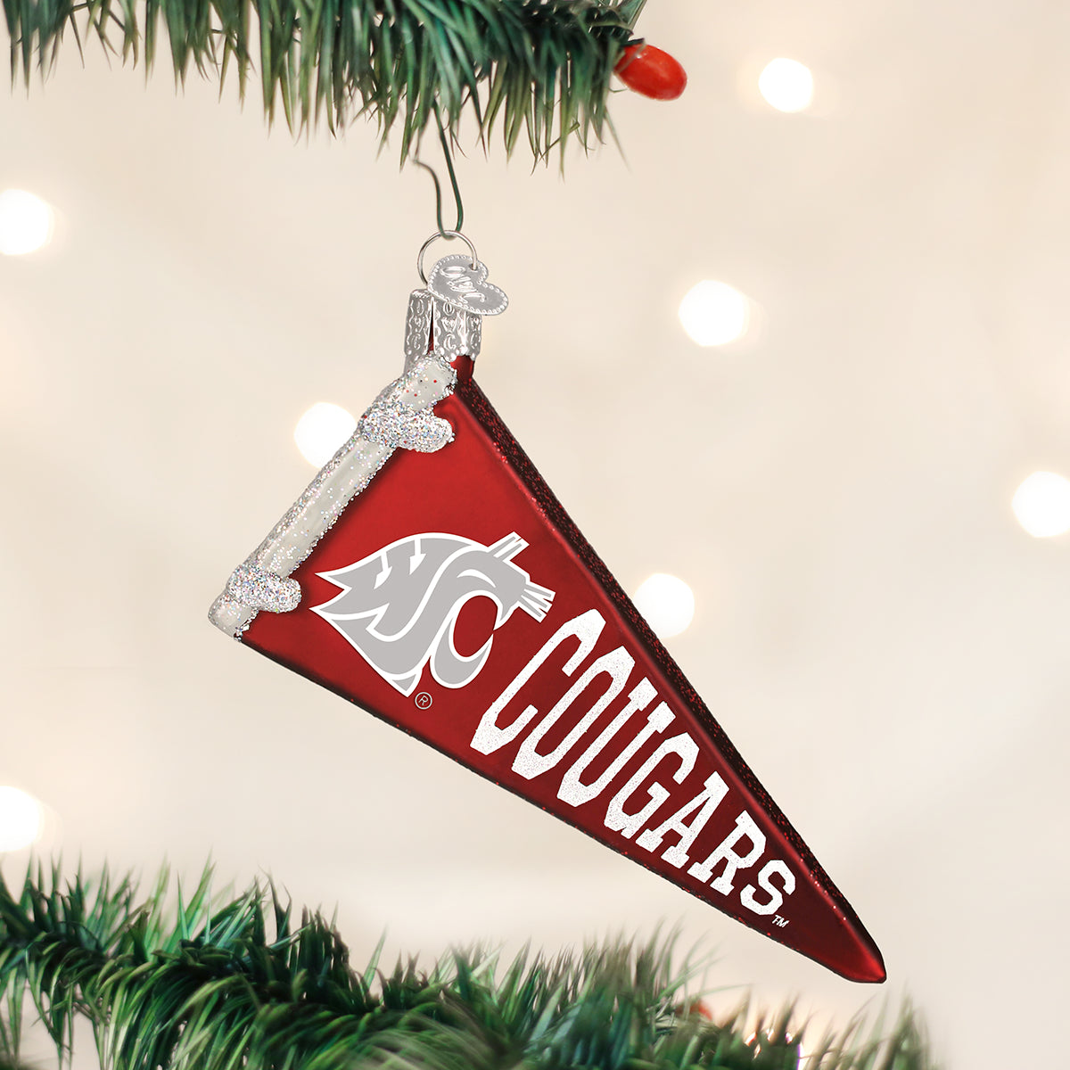 WSU Pennant Ornament