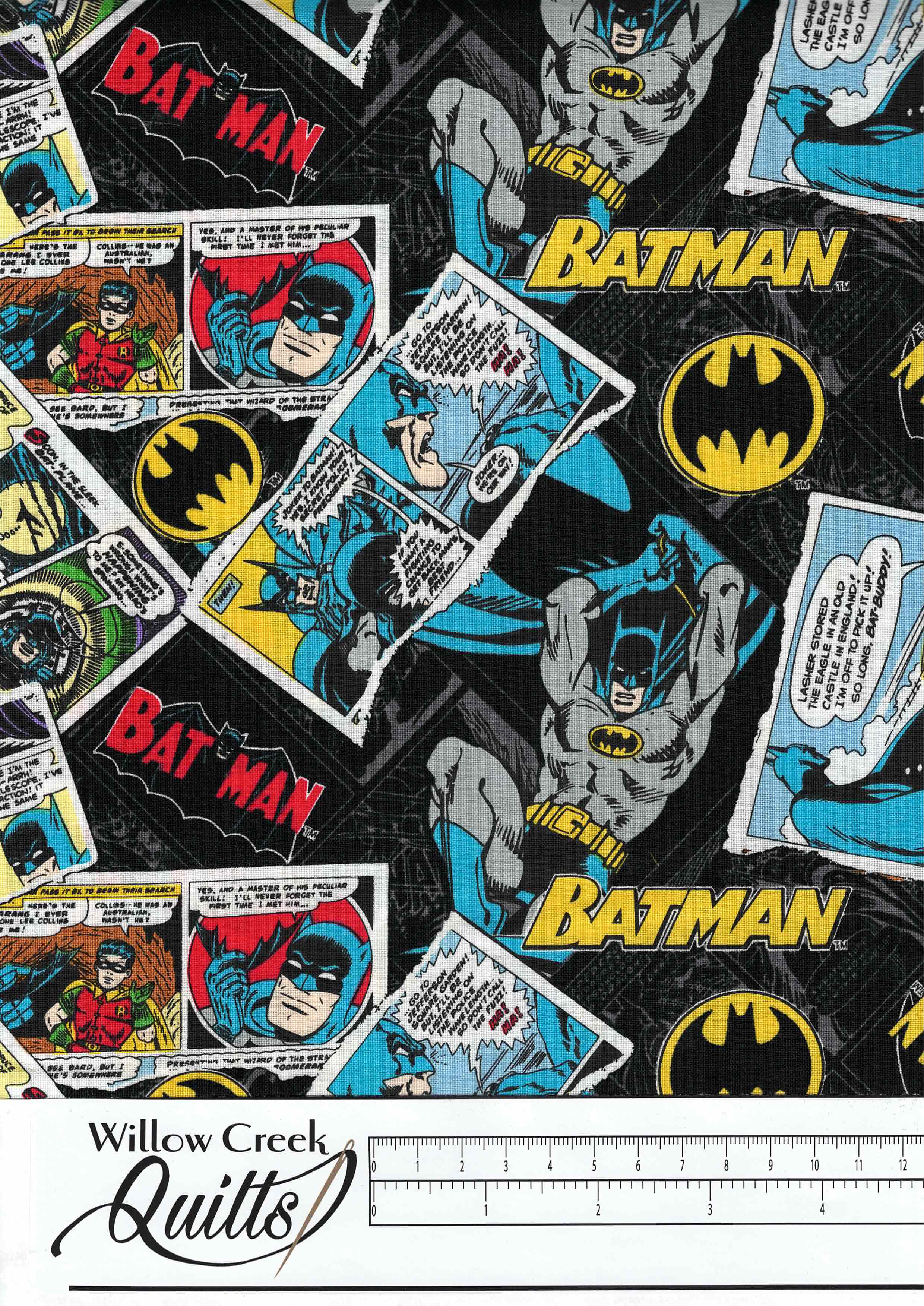 Batman 80th Anniversary - Collage - Black - 23200119 – Willow Creek Quilts  Inc