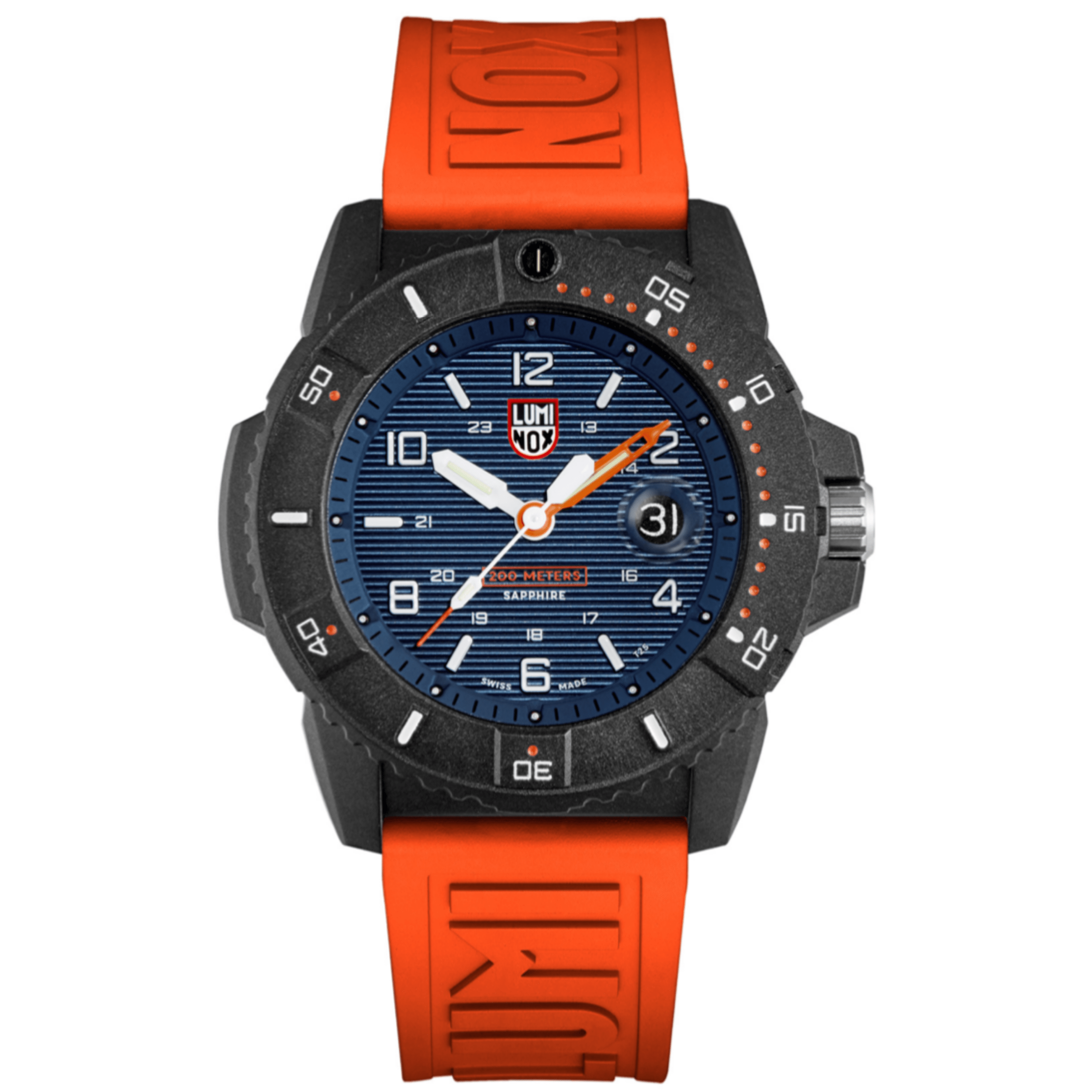 24mm Cut-To-Fit Luminox Branded Strap In Orange – Luminox USA