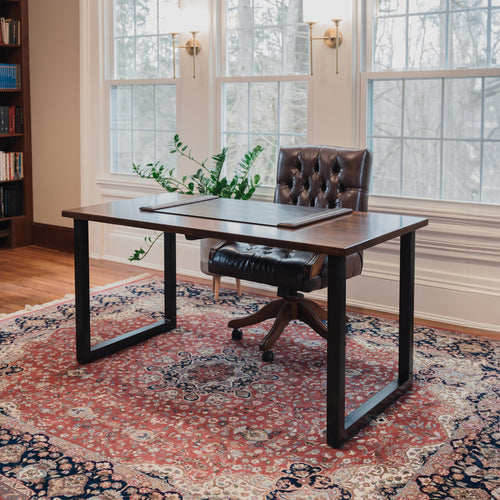 Modern Wood and Steel Writing Desk