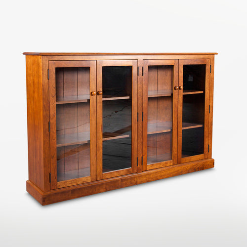 Double Bookcase with Glass Doors