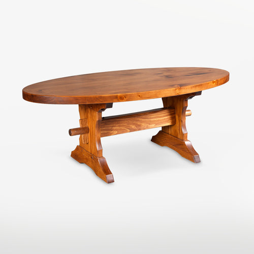 Oval Trestle Coffee Table