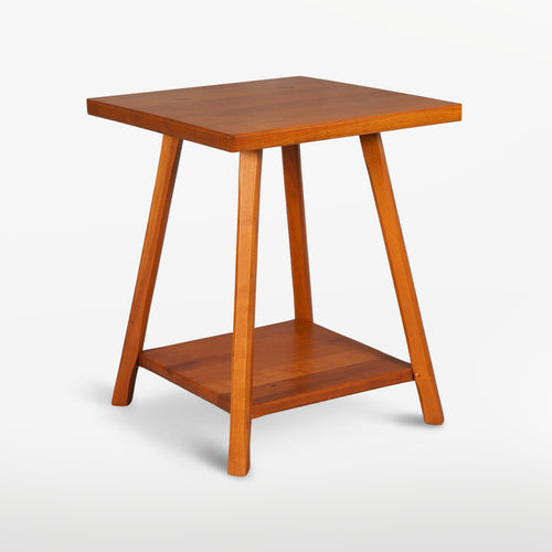 Square End Table with Shelf