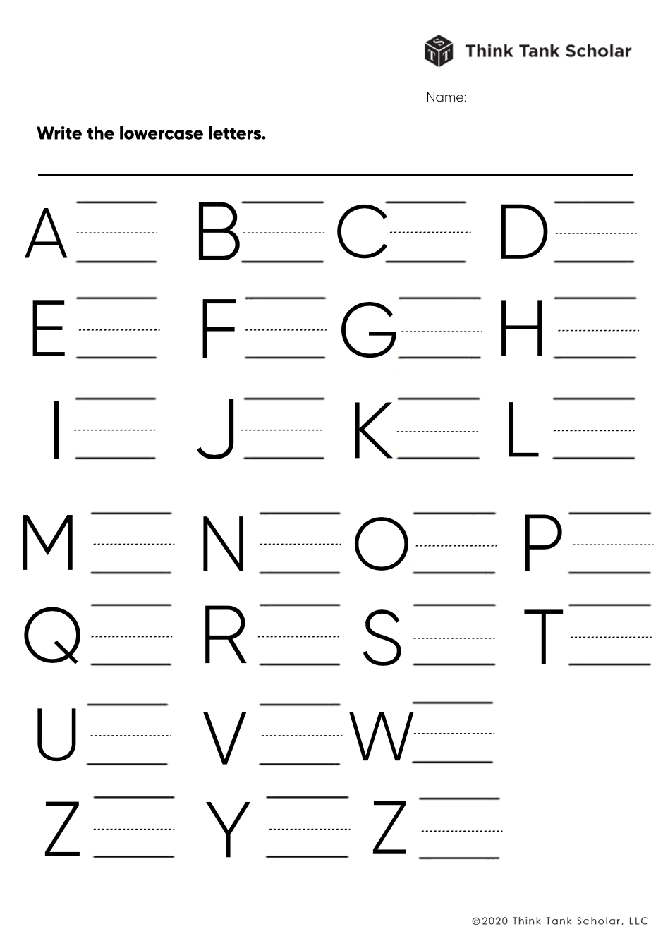 Preschool Worksheets Printable PDF Free - Think Tank Scholar