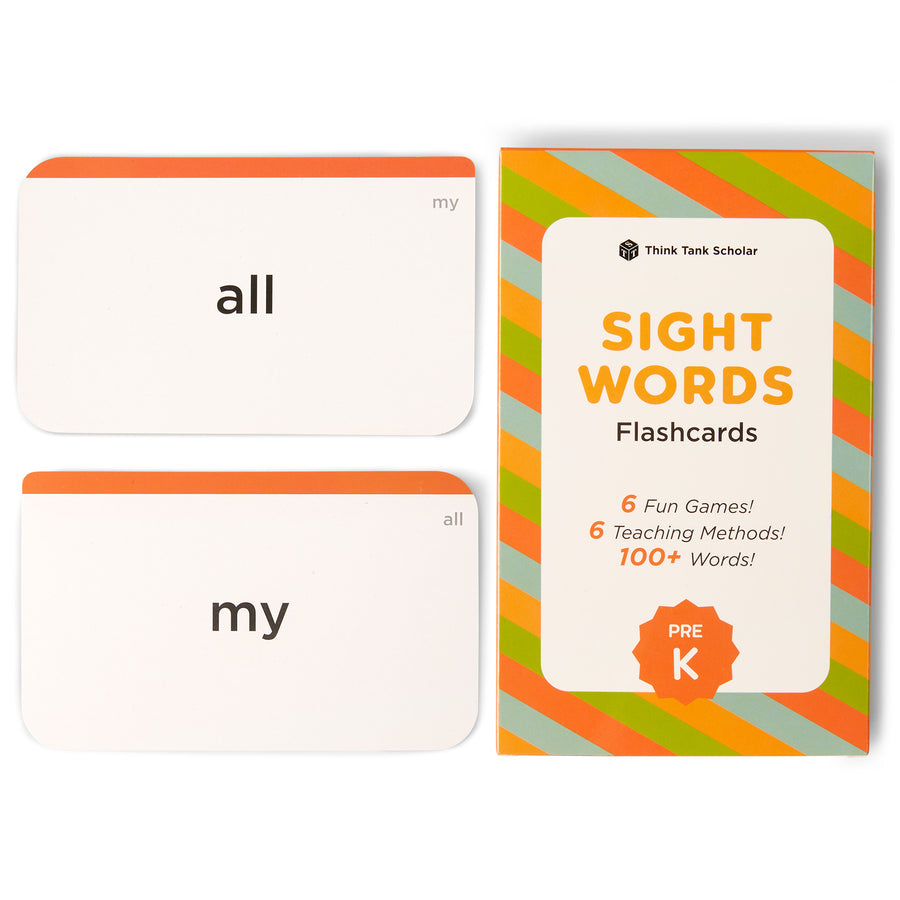 pocket flash cards sight words real objects