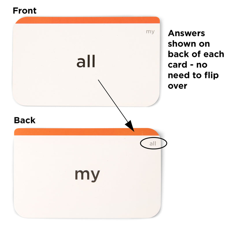 sight words for pre k flashcards