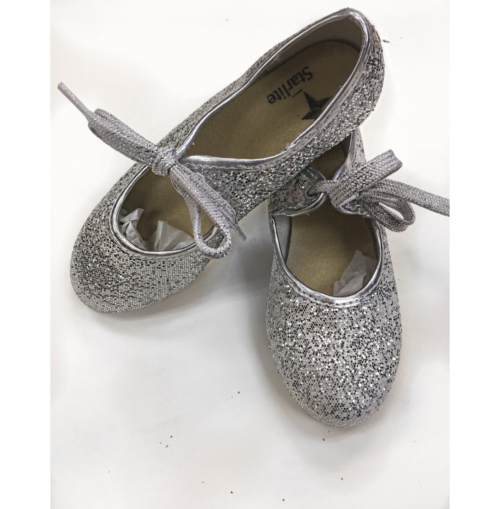 silver sparkly tap shoes