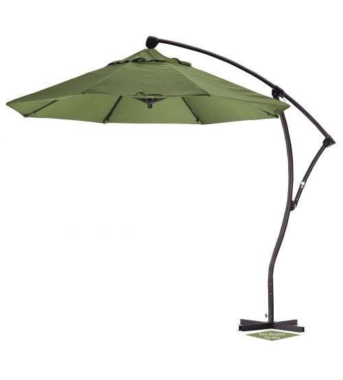 9 Round Offset Patio Umbrella Sunbrella The Patio Galaxy