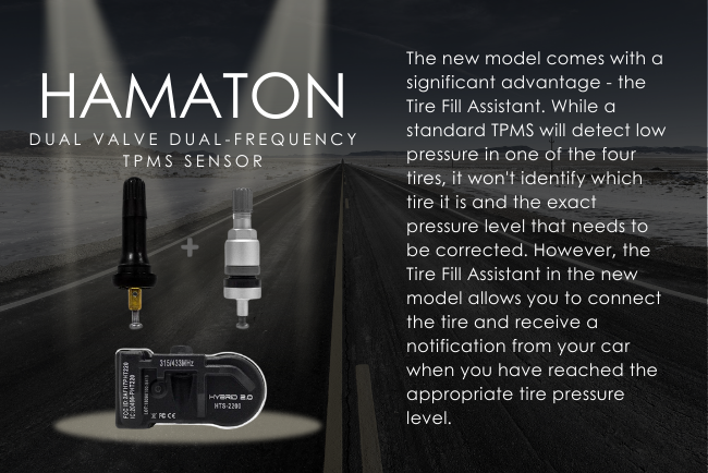 Hamaton Dual Valve Dual Frequency TPMS sensor by MT-RSR