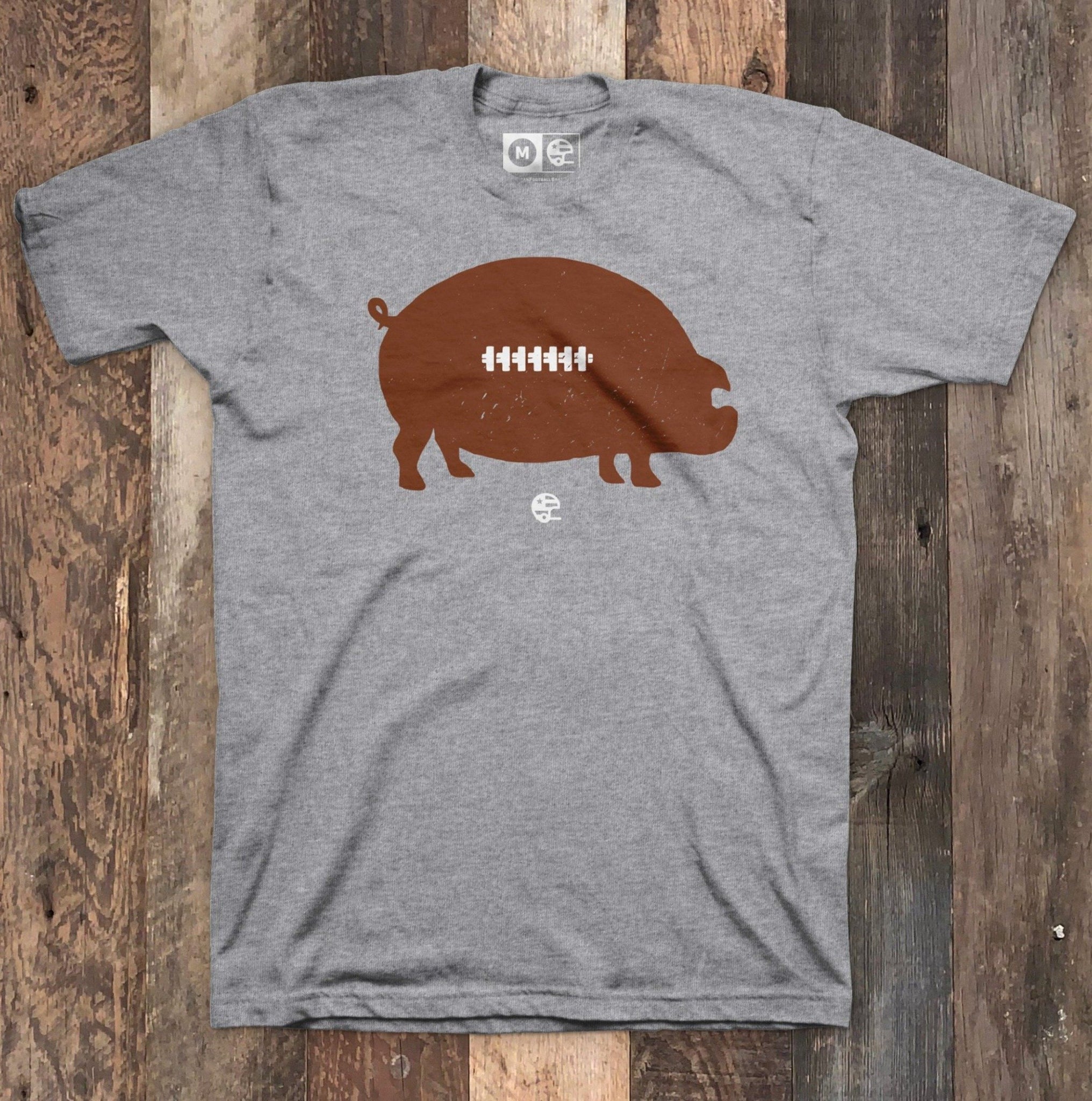 Pigskin Football Heather Grey T-shirt – American Football Brand