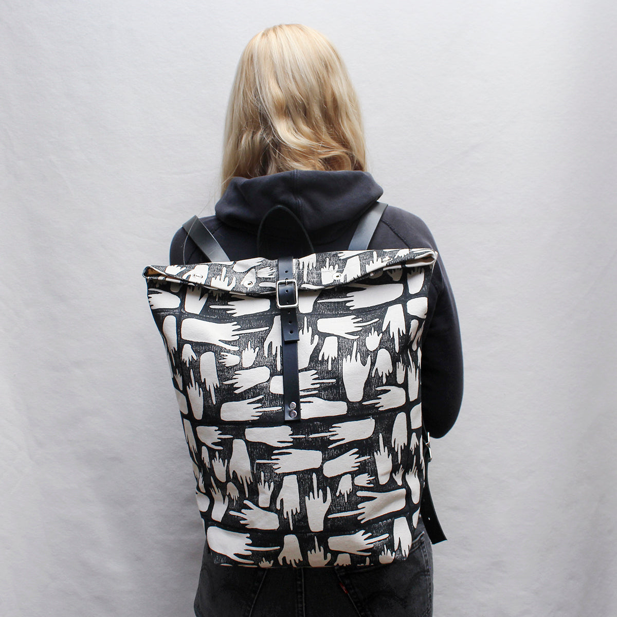 FU Block Print Large Backpack