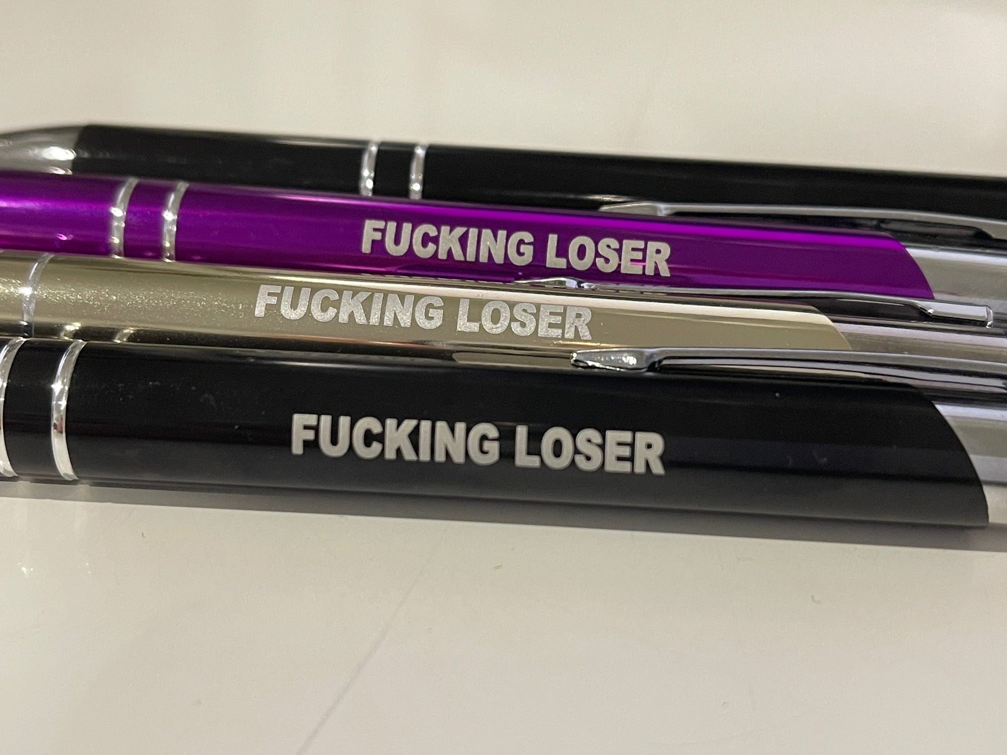 Sweary Fuck Pens Cussing Pen Gift Set - 5 Multicolored Gel Pens Rife w –  Poe and Company Limited