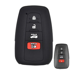 TIANHES for Toyot Key Fob Cover with Keychain Soft TPU 360 Degree Protection Key Case Compatible with 2018-2021 Toyot Camry RAV4 Highlander Avalon C-HR Prius Corolla GT86 Smart Key
