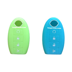 Silicone Rubber 4 Button Key Fob Cover Case for Nissan Kicks, Pathfinder, Murano, Titan (SKU: NISS4E)