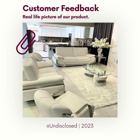 customer feedback hilton sofa set white