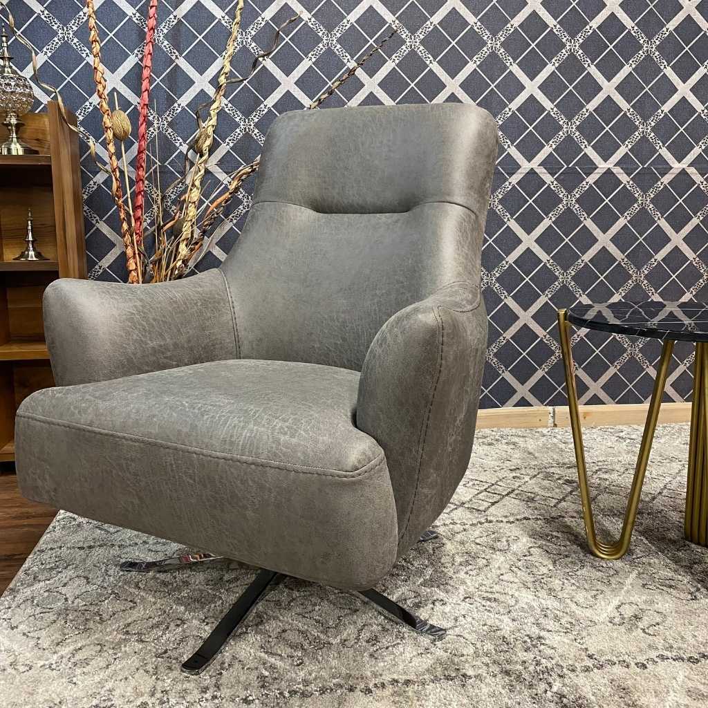 grey swivel sofa chair