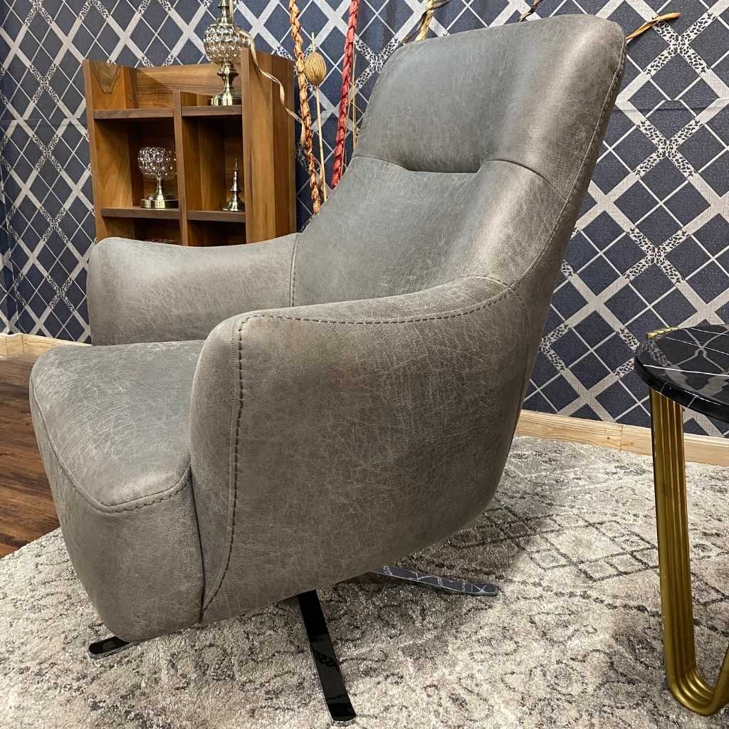 grey swivel sofa chair