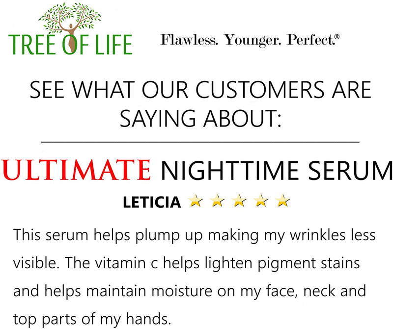 Nighttime Serum - 20% Vitamin C, Clinical Strength Retinol, Niacinamide, Hyaluronic Acid, Msm And Salicylic Acid - The Ultimate Anti Aging, Serum For Face - 1 Ounce