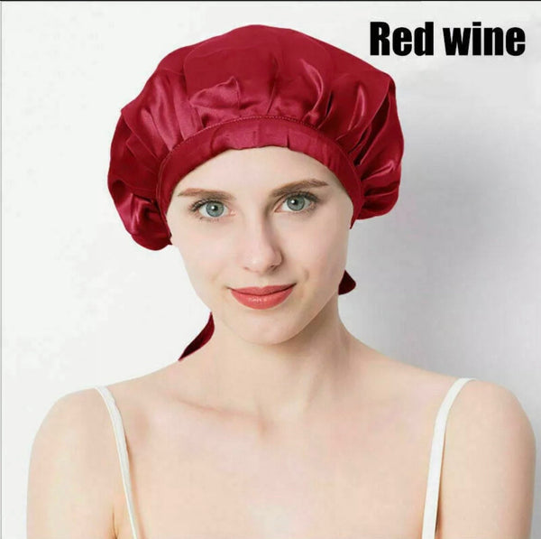 Mulberry Silk Night Cap Pure Silk Bonnet For Sleeping Women Men