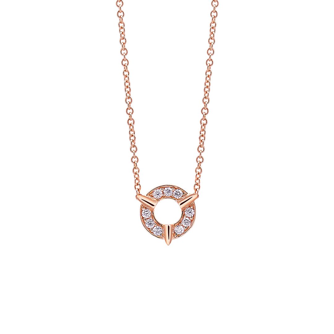 Dainty Round Diamond Necklace