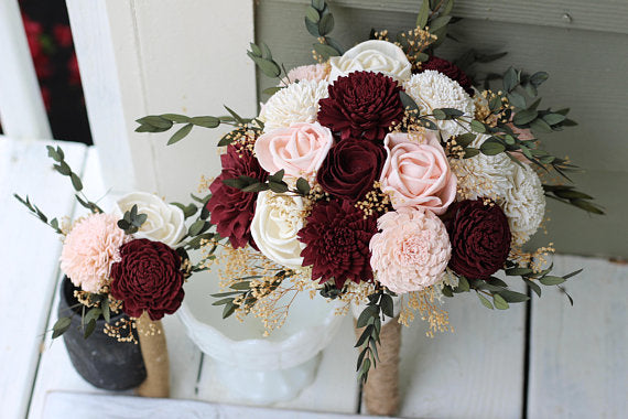 burgundy and blush wedding