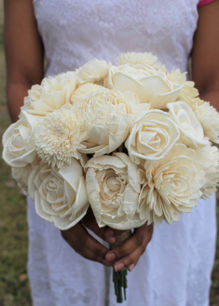 Ivory Sola Flower Bouquet Choose Your Colors Bouquet Sola Flower Wed Solaflowerstore 3509