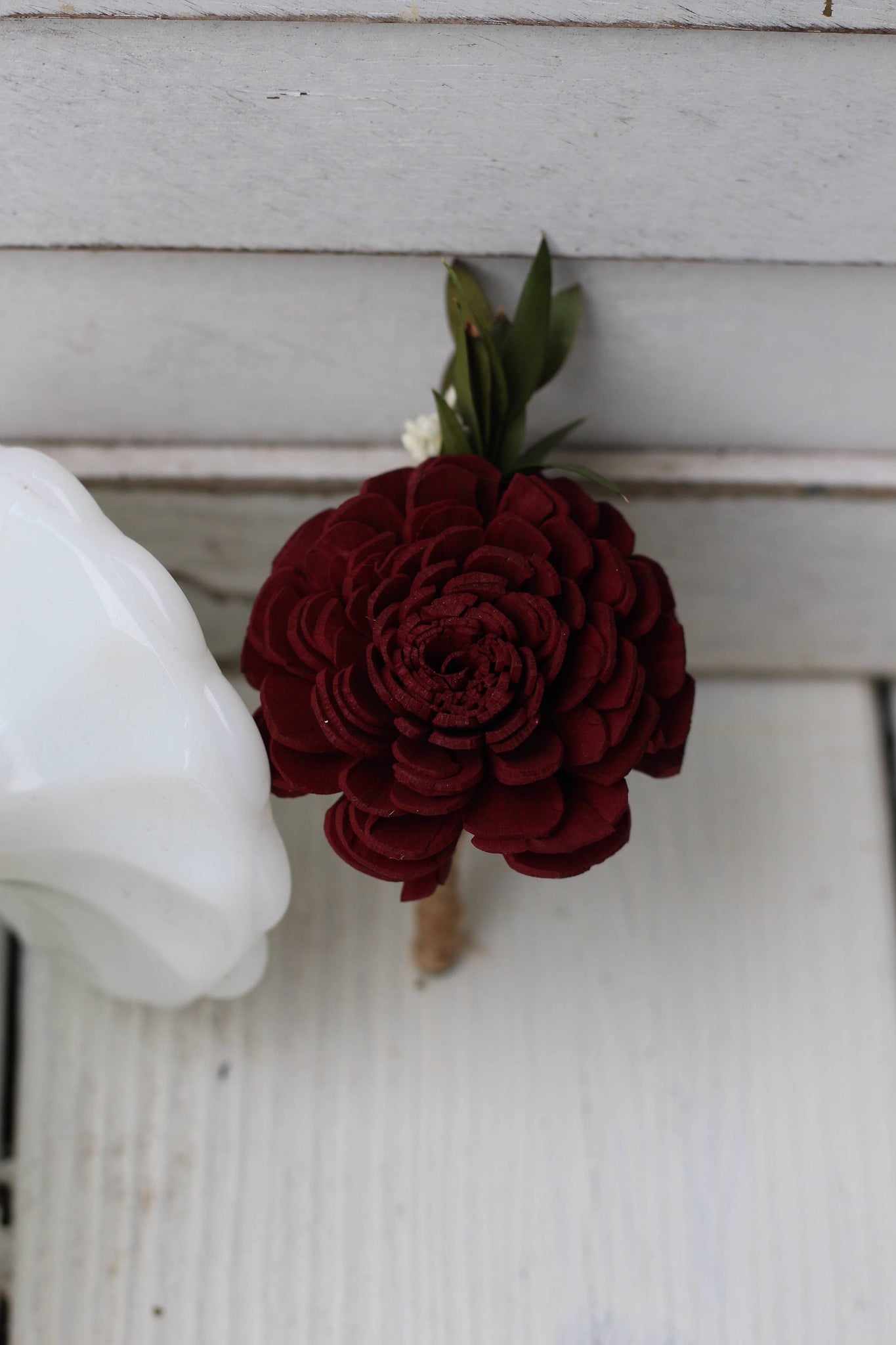 Marsala Burgundy Boutonniere Rustic Wedding Country Wedding