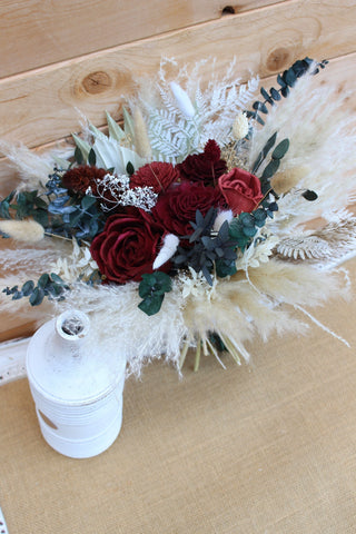 White Premium Collection, Dry Flower in White and Cream Tones, Pampas,  Lagurus , Dry Grass and Flowers for Arrangements 