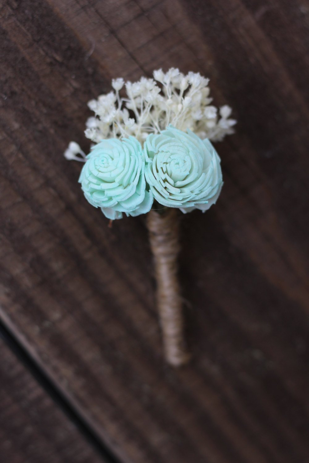 mint green boutonniere