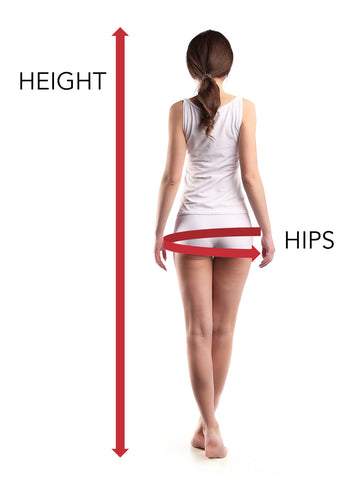 Kimono size guide: Measuring your height and hips