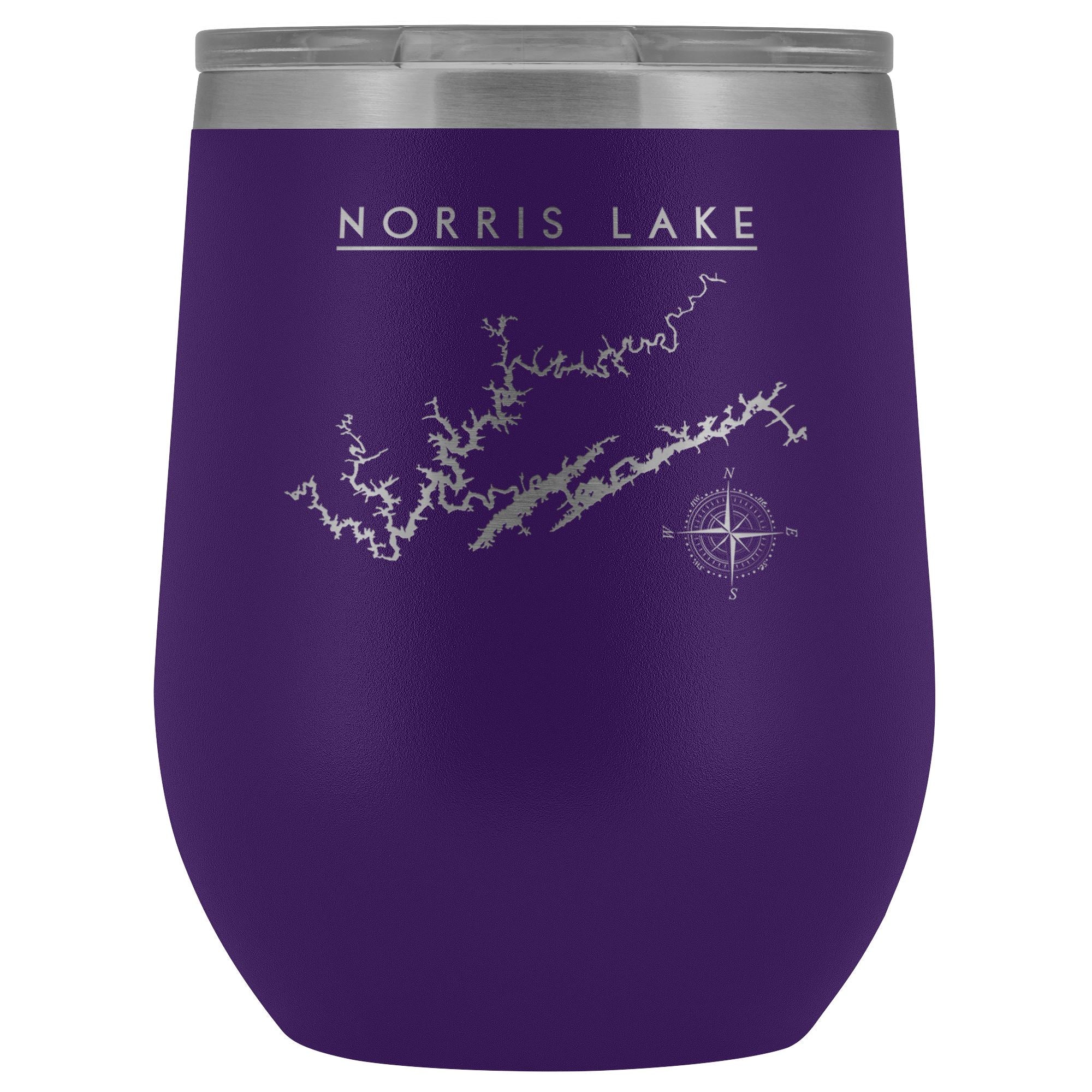 Norris Lake Wine Tumbler | Laser Etched | Lake Gift - Houseboat Kings