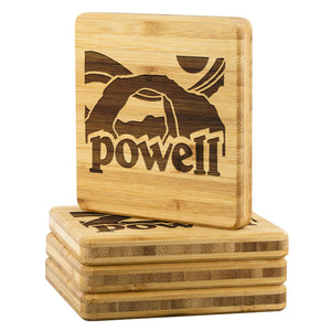 Retro Powell Bamboo Coaster | 4 Pack - Houseboat Kings