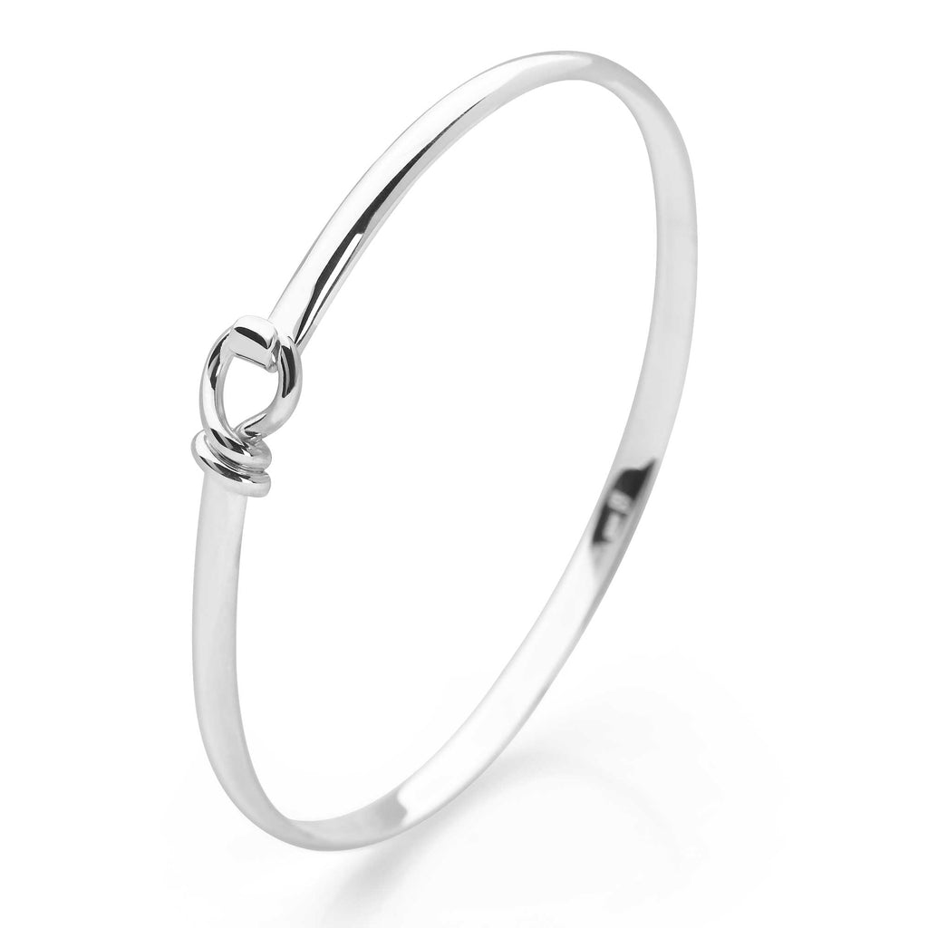 silver love knot bangle