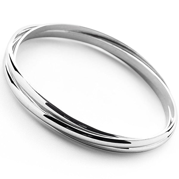 Silver Russian Wedding Bangle (BGL3011) | 925 Sterling Silver Triple ...