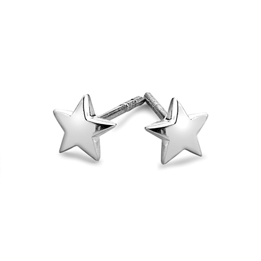 Night Star Studs (E29611) | 925 Sterling Silver Star Earrings – Silver ...