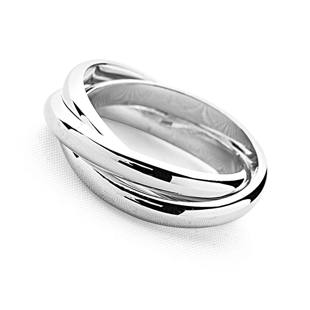 Trinity Ring (R130) 925 Sterling Silver Ring Russian