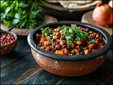 Black Lentils  Sweet Potato Salad