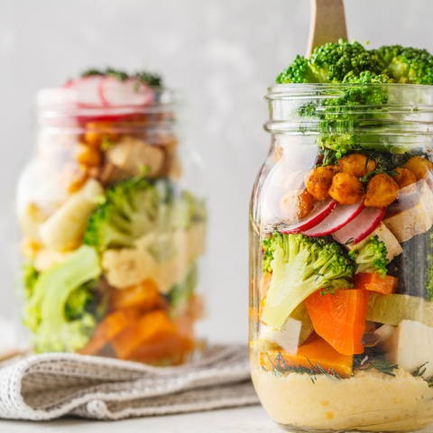 meal prep mason jar salad