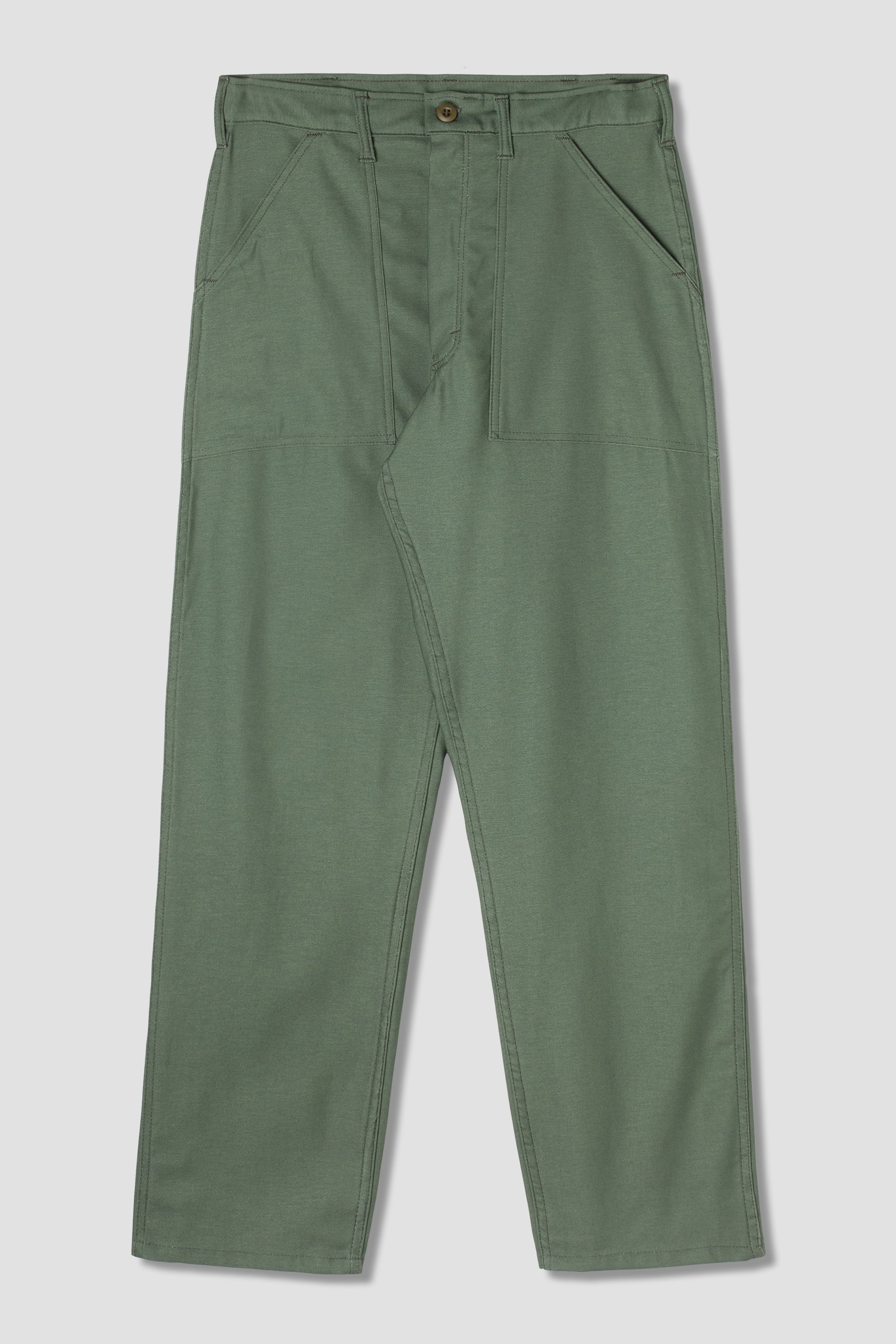 Khaki Herringbone Canvas Fatigue Pant - Custom Fit Pants