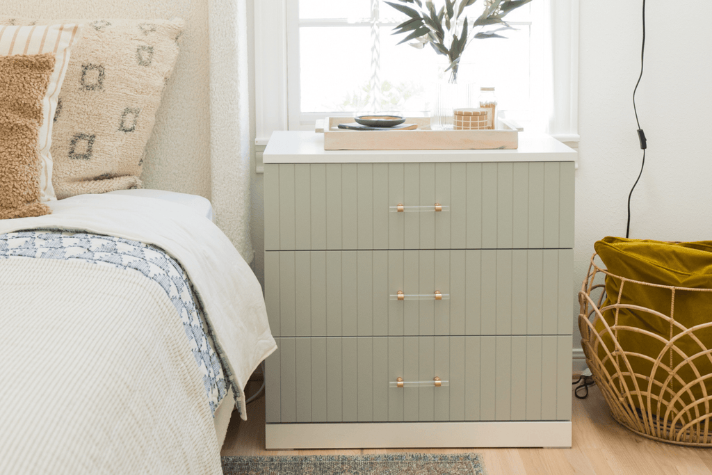 Malm chest as nightstand from IKEA 