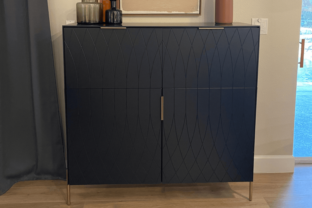 Eva fronts from Norse Interiors on stacked IKEA Bestas