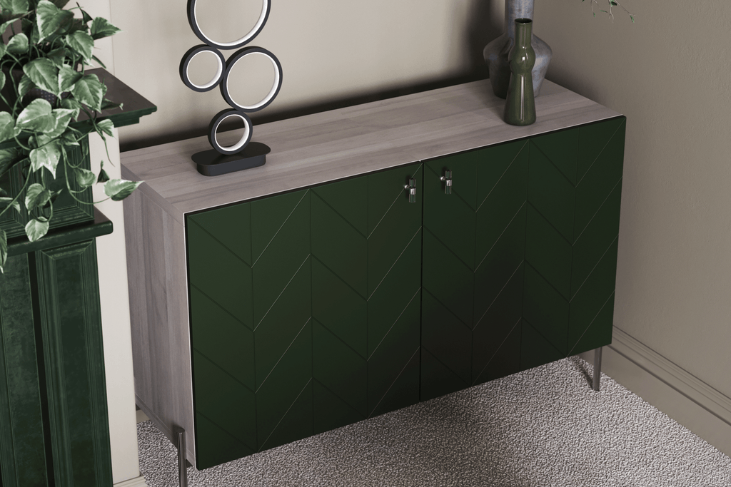 Eleanor double doors in luxe green from Norse Interiors on an  IKEA Besta