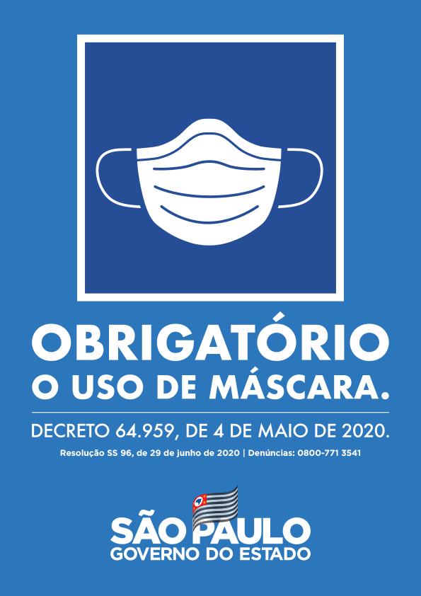 Obrigatório o Uso de Máscara - Decreto 64.959 - São Paulo – Enfoque Visual