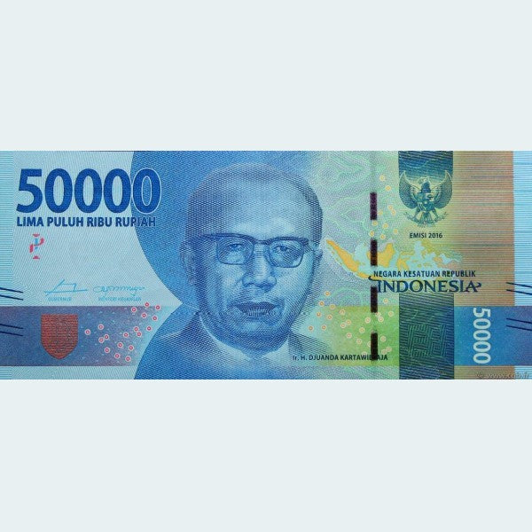 50,000 Indonesian Rupiah Banknote UNC Templeton Collectibles