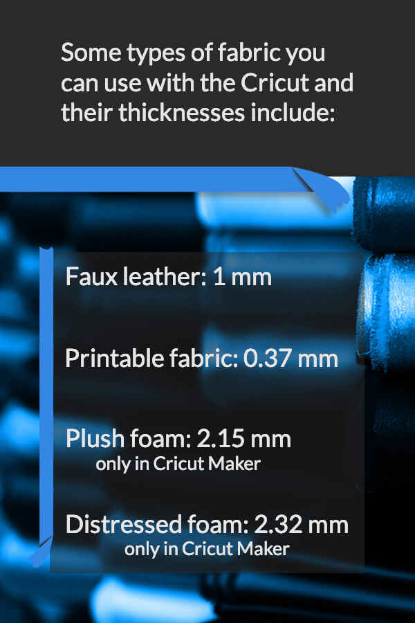 Types of fabric that can be used with Cricut - Faux leather, printable fabric, plush foam, distressed foam