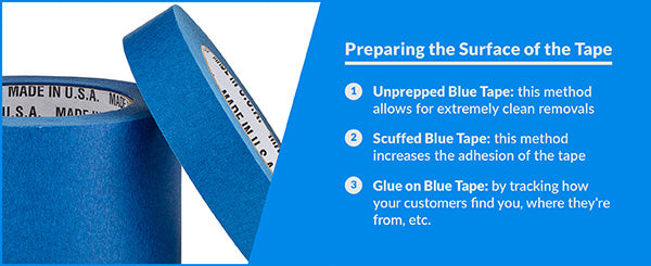 Preparing the surface of Blue Painter's Tape for 3D printing