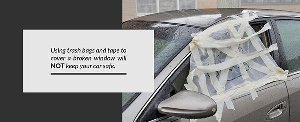 How to Cover Broken Car Window  