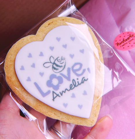 valentines day logo biscuit