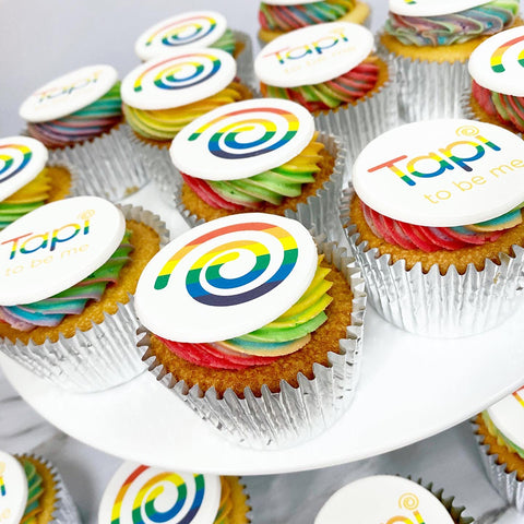 Rainbow pride cupcake